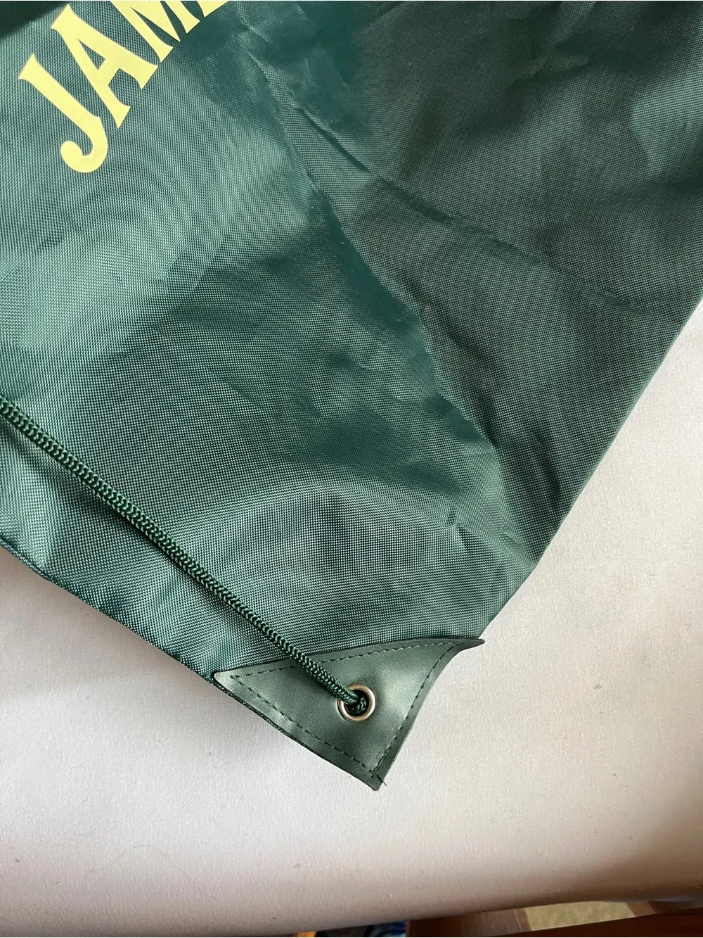 Jameson Dark Green Drawstring Bag Cinch Sack Gym Pouch 14